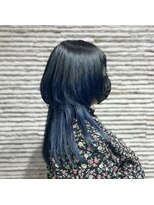 ビス ヘア アンド ビューティー 西新井店(Vis Hair＆Beauty)&nbsp;ナチュラルブルーブラック艶感ストレート美肌透明感ブルーカラー