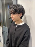 ショートパーマ/黒髪/マッシュショート/似合わせカット