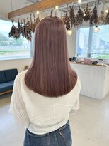 エメ 小山(Aimer)&nbsp;ほんのりピンクのベージュ/ブリーチ1回/小山/学割U24/髪質改善