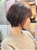 大人くびれショート/レイヤーカット/オリーブベージュ