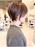 ショートボブマッシショート/前髪/イメチェン/グレージュカラー
