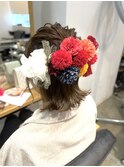 浴衣ヘアセット/和装/ハーフアップ/ヘアアレンジ/着付け