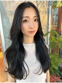 20代30代40代/ネイビーカラー/ロング/ツヤ髪スタイル