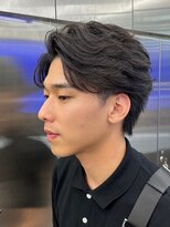 フェザーショートフェザーパーマスパイラルパーマセンターパート