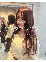 ルイス(L'wis)&nbsp;ダブルカラー1回 甘め女子に♪ピンクブラウン【L'wis乙津】