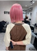 ボブ×ペールピンク