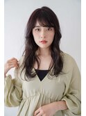 くびレイヤーエモージュ前髪ピンクベージュワンカール【立川】