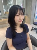 レイヤーカット/ハッシュカット/くびれヘア/顔周り/小顔/透明感
