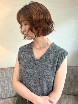 トナリ(tonari) ボブパーマ ニュアンスパーマ ベージュカラー【鹿児島中央駅】