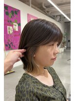 サニーズ(SUNNY'S by CONKS)&nbsp;外ハネレイヤーボブ×イヤリングカラー