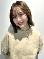 トリッカ 銀座(tricca)&nbsp;タッセルミディ/ナチュラルボブ/シアーカラー/外ハネヘア