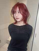 バサ 江古田店(BASSA)&nbsp;ハッシュ×レッド/アンニュイ【会話控えめ美容師Runa】