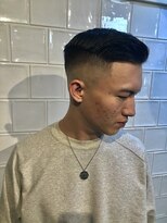メリケンバーバーショップ フクオカ(MERICAN BARBERSHOP FUK)&nbsp;ネオウルフソフトツイストオリーブカラーバーバーカット