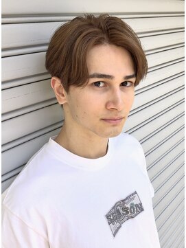 ヘアーリビングリコ 新潟笹口店(hair living Liko) メンズセンターパートスタイル×ダブルカラー Liko新潟