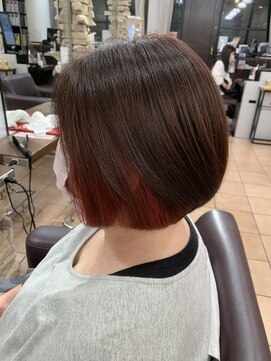 リー 甲子園(Lee) インナーピンク×ナチュラルボブ×ミニボブ☆