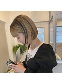 耳掛けボブ(福岡/天神)似合わせカット/イメチェン