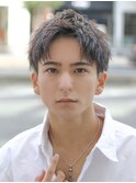 ナチュラルアップバング 【ツーブロック　刈り上げ】
