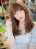 姫カットも◎くせ毛風小顔ショコラベージュa志木20代30代40代