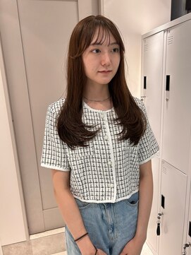 サンド 池袋(sand) 韓国風ヘア/ワンホンヘア/ベージュカラー/顔周りカット