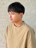 トップヘアーラウンジ 知立(TOP HAIR Lounge)&nbsp;ナチュラルパーマ　マッシュスタイル/アッシュブラック