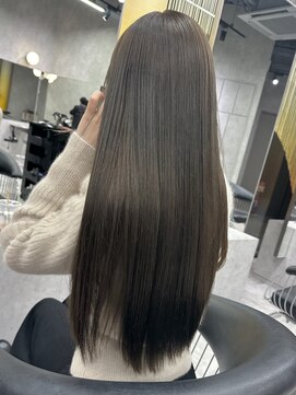 シティ(CITY) ロングレイヤー×オリーブグレージュカラー　【CHICA】