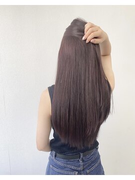 アオアクア バイ グルグル 小岩店(ao akua by GULGUL) ピンクベージュ 『ブリーチ無し』透明感パープルブラウン 小岩