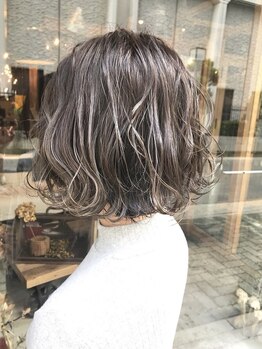 コキャン(COQUIN)の写真/【矢場町】ハイライト/ローライトで白髪をカバー◎お客様の白髪の量や場所に合わせて最適なデザインを提案*