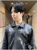 men's/センターパート.ニュアンスパーマ.2wayバング