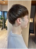 マッシュショート爽やかツーブロック学生カット