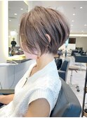 30代、40代/丸みくびれショートボブ×白髪染めハイライト/大宮