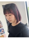 デザインアンブレラカラー髪質改善トリートメントボブ