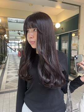 ココロ(COKORO) レイヤー_酸性縮毛矯正_カシスブラウン