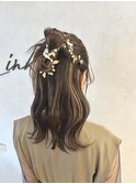 ヘアセット/お呼ばれヘア/編み下ろし/ふわふわアレンジ/平塚 