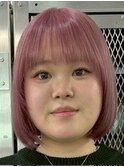チェリーピンク[新宿駅/黒髪カタログ/小顔に見せるヘアー]