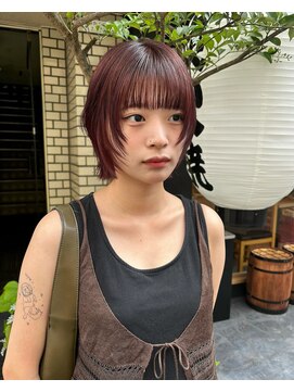 ネルケ 立川(nelke) 韓国ヘアーハッシュカットレイヤーカットブリーチ無しカラー