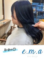 エマヘアデザイン(e.m.a Hair design) ブルーブラック