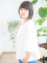 ネル 仙台(Nelu) 仙台/髪質改善/オリーブグリーン!レイヤーボブ大人ショートヘアf