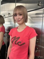纏(MaTo)&nbsp;札幌大通美容室/ミニボブ/顔周りレイヤー/ブロンドカラー