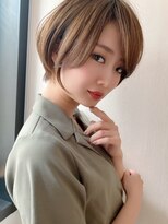 耳かけサマーショート/ひし形シルエット/ニュアンスカラー/小顔