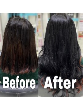 サファイア(SAPPHIRE) #インナーカラー#レッド#黒髪#レッドカラー#プルエクステ