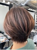 【SHARON原宿】大人可愛い丸みショート×明るめピンクベージュ