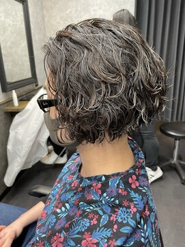 レベル 葛西店(LEVEL) 波巻きパーマ ミディアム メンズパーマ メンズカット 葛西メンズ