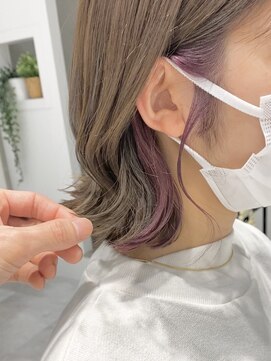 ミモザ(Mimosa) 《Mimosa》イヤリングカラー×ピンクバイオレット