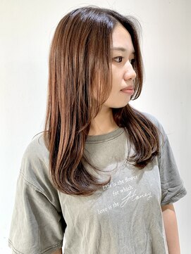 フォーク FOLK 【FOLK】透明感暖色ベージュ☆似合わせ内巻きナチュラルロング♪