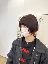 ジュエ ヘアー デザイン(Jue hair design)&nbsp;ウルフカット×ボルドーカラー