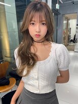 サンバレー(SUNVALLEY)&nbsp;韓国ヘア　シースルーバング　ベージュカラー