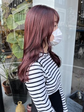 ヘアー アイス ルーチェ(HAIR ICI LUCE) ブリーチなしピンクパープルカラー暖色カラー/中西