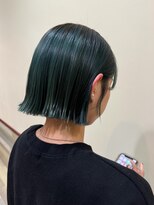 キャンバス(canvas)&nbsp;切りっぱなしボブ　×　モスグリーン