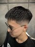 カット+シャンプー+シェービング+前髪ストレート(マッサージ付き) ￥9000