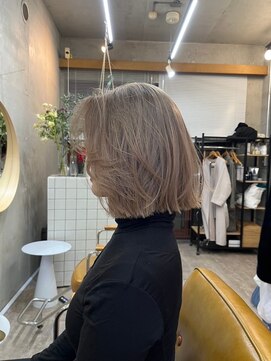 ソルトウォーター(SALT WATER) レイヤーカット/ブラウン/韓国ヘアー/ブリーチ/恵比寿/